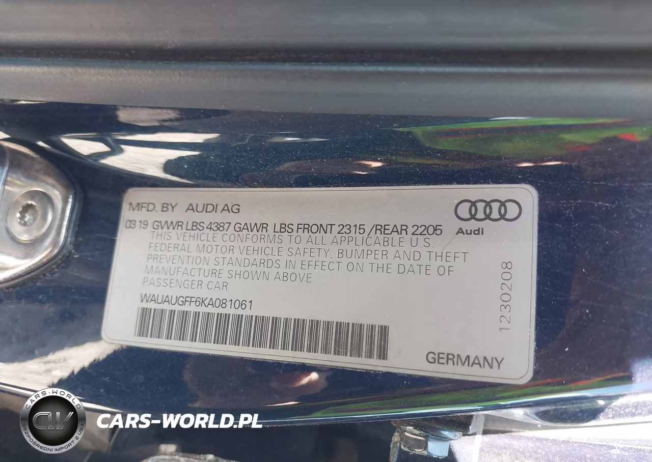 2019 Audi A3 VIN:WAUAUGFF6KA081061 - 9