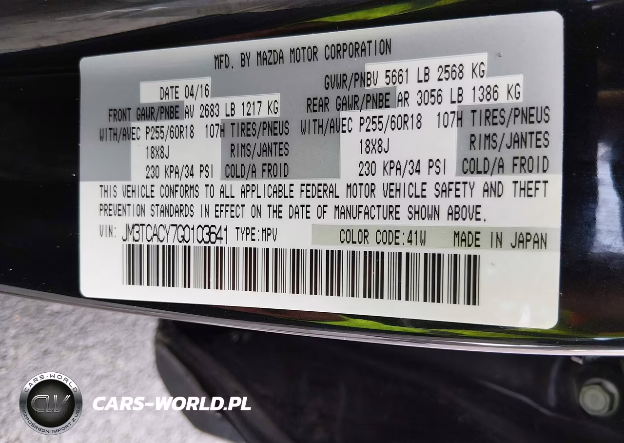 2016 Mazda Cx-9 Touring VIN:JM3TCACY7G0103641 - 9
