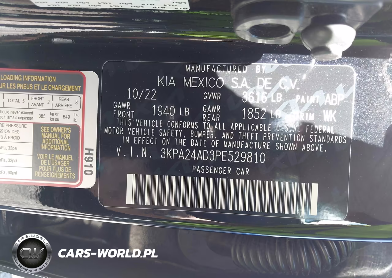 2023 Kia Rio S VIN:3KPA24AD3PE529810 - 9