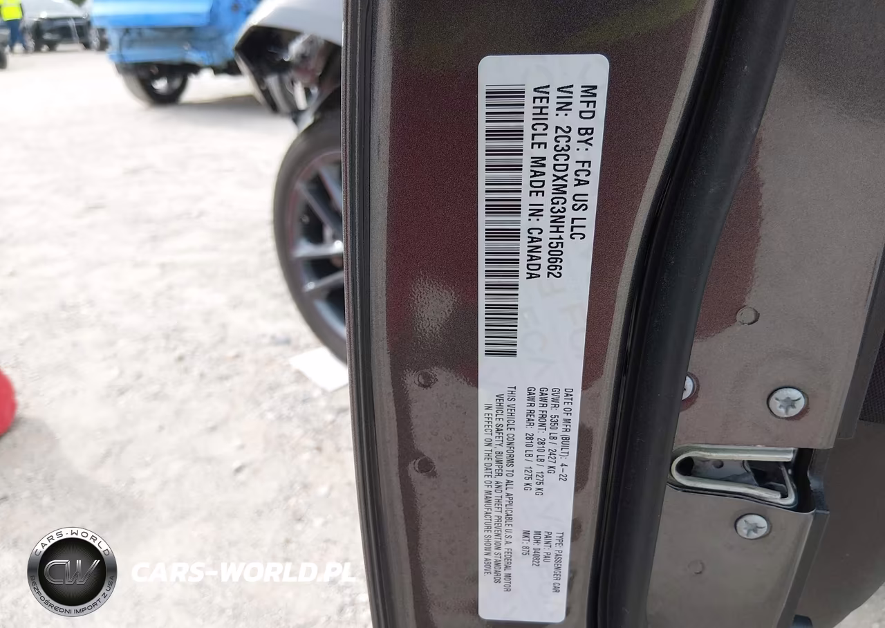 2022 Dodge Charger Gt Awd VIN:2C3CDXMG3NH150662 - 9