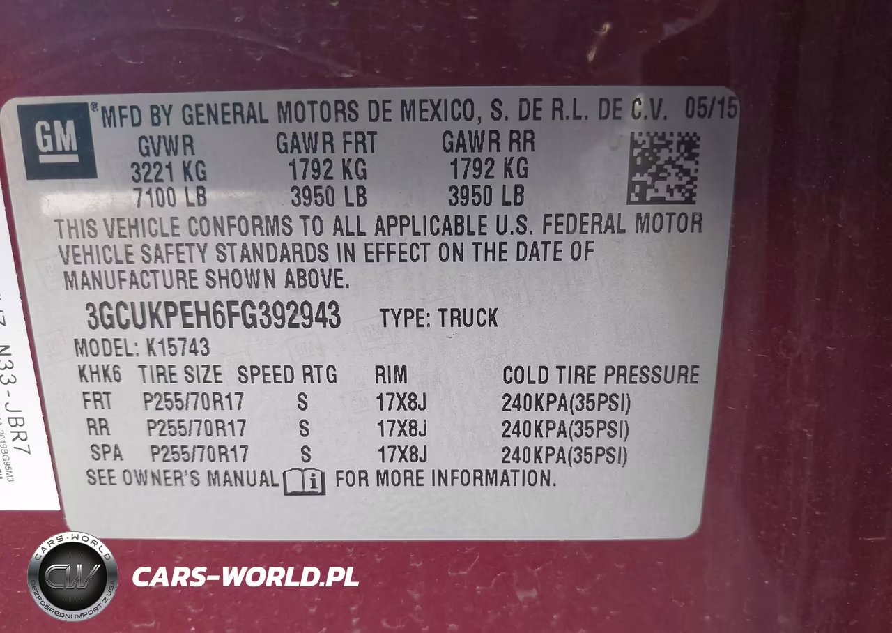 2015 Chevrolet Silverado 1500 Work Truck VIN:3GCUKPEH6FG392943 - 9
