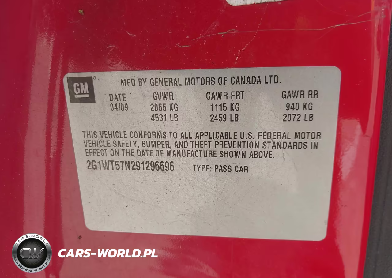 2009 Chevrolet Impala Lt VIN:2G1WT57N291296696 - 9
