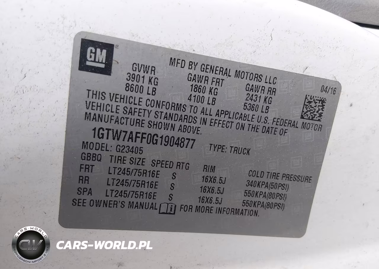 2016 GMC Savana 2500 Work Van VIN:1GTW7AFF0G1904877 - 9