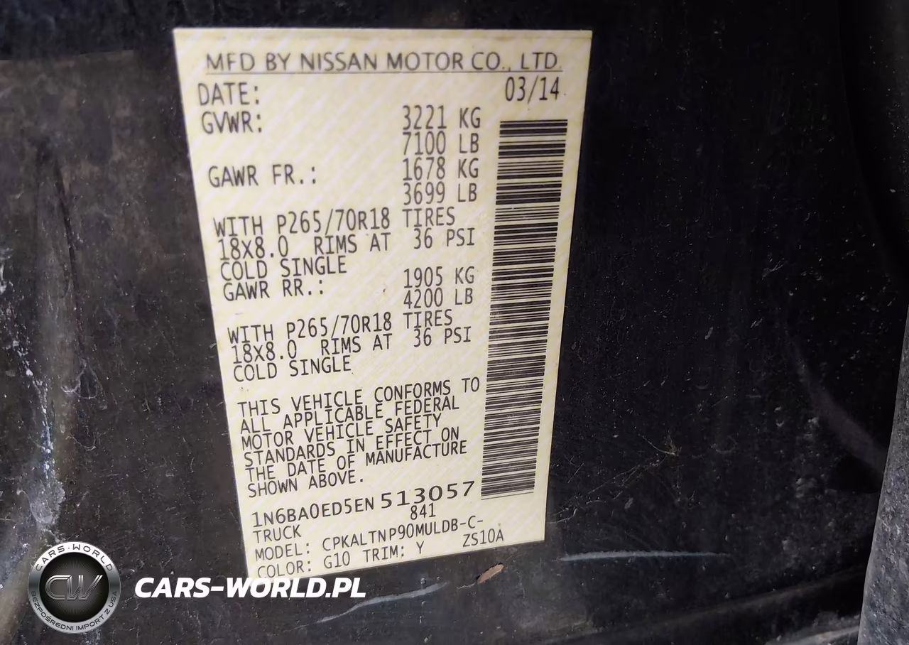 2014 Nissan Titan Sv VIN:1N6BA0ED5EN513057 - 9