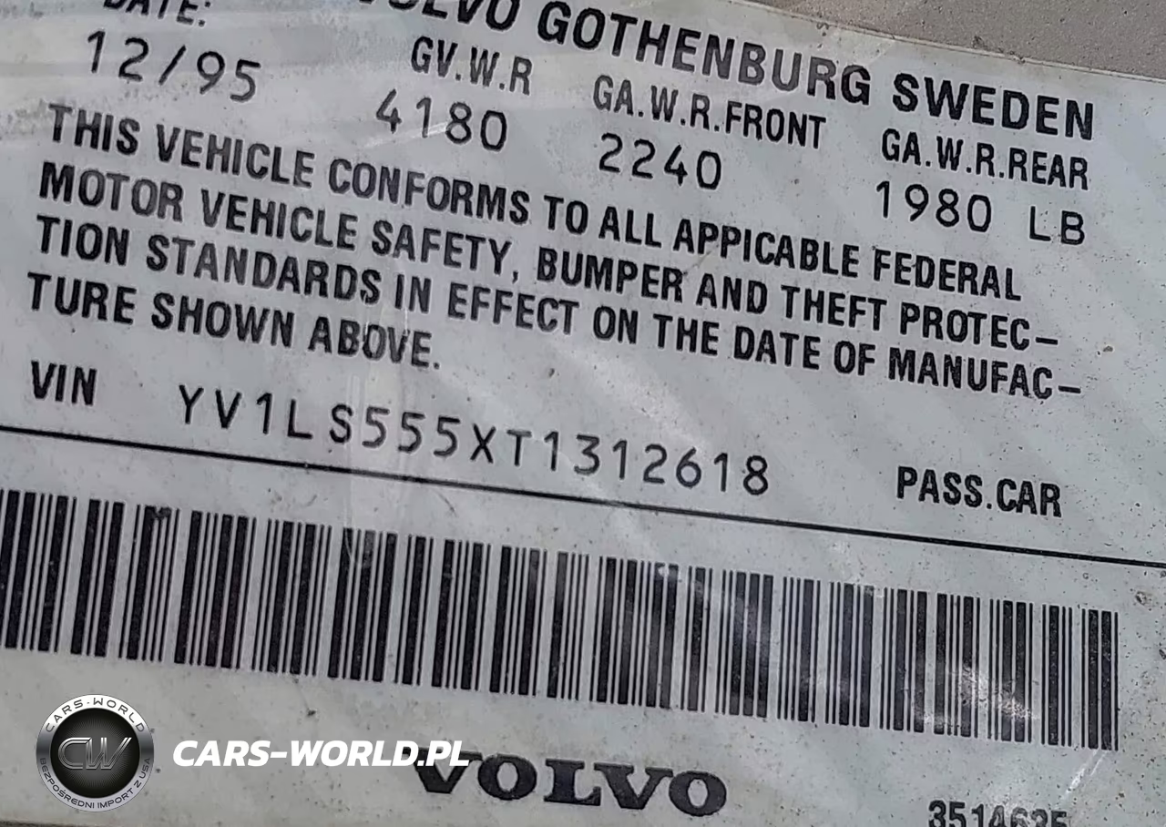 1996 Volvo 850 Glt VIN:YV1LS555XT1312618 - 9