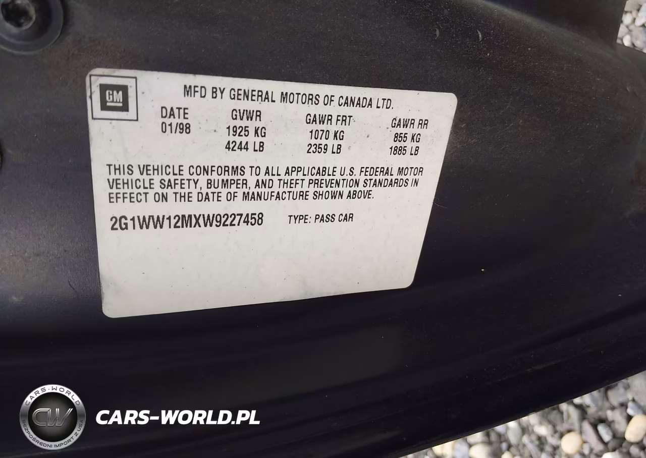 1998 Chevrolet Monte Carlo Ls VIN:2G1WW12MXW9227458 - 9