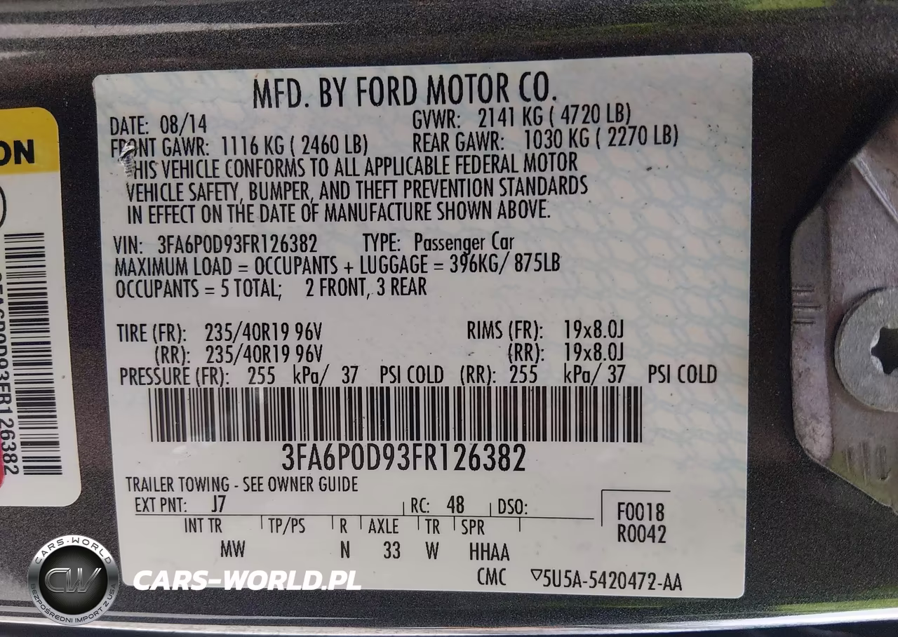 2015 Ford Fusion Titanium VIN:3FA6P0D93F4126382 - 9