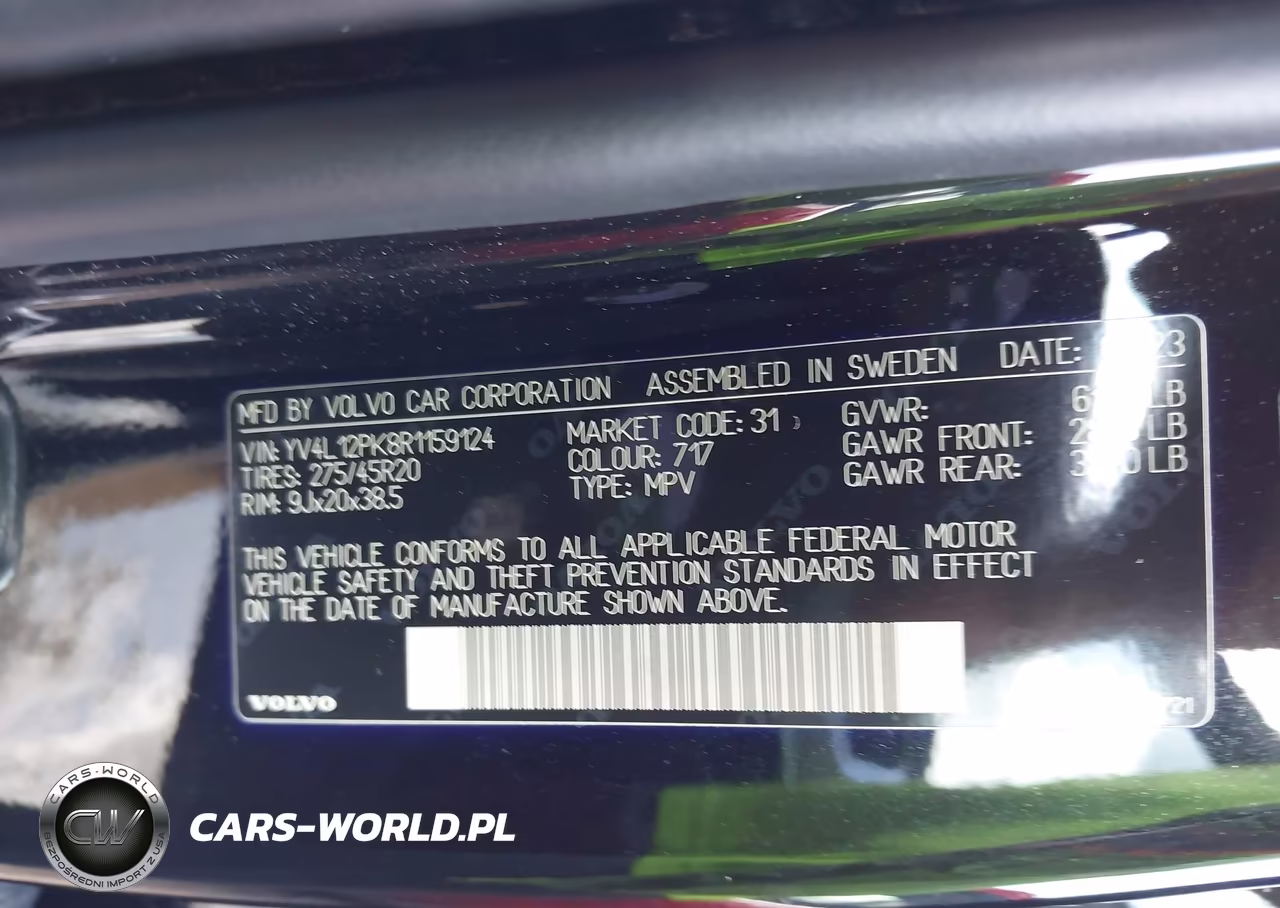 2024 Volvo Xc90 B5 Core Bright Theme VIN:YV4L12PK8R1159124 - 9