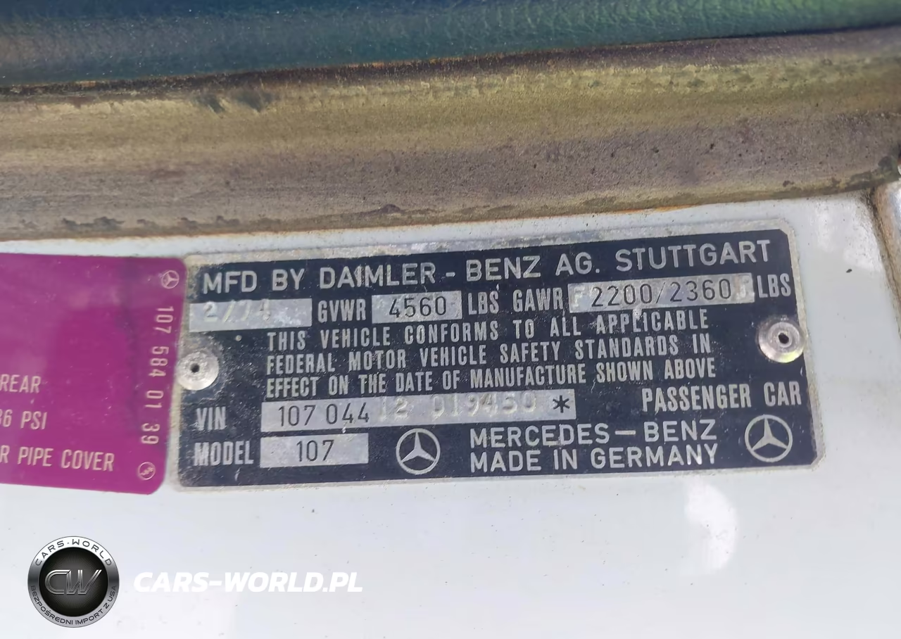 1974 Mercedes 450 Sl C VIN:10704412019450 - 9
