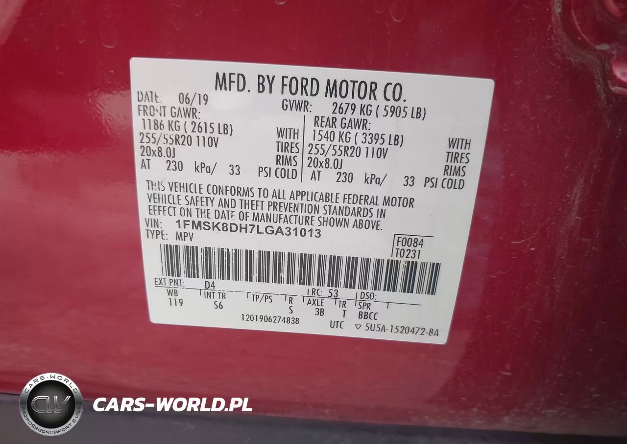 2020 Ford Explorer Xlt VIN:1FMSK8DH7LGA31013 - 9