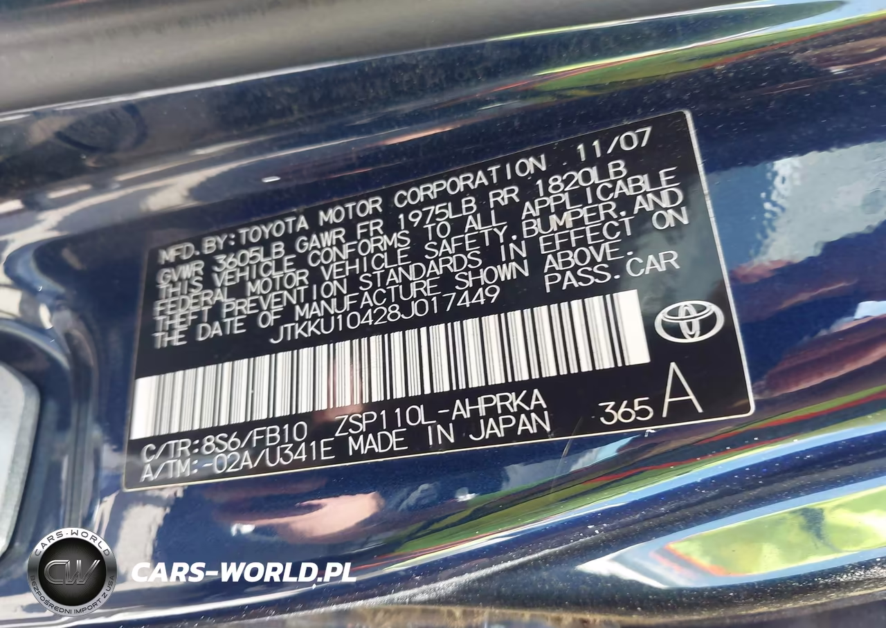 2008 Scion Xd VIN:JTKKU10428J017449 - 9