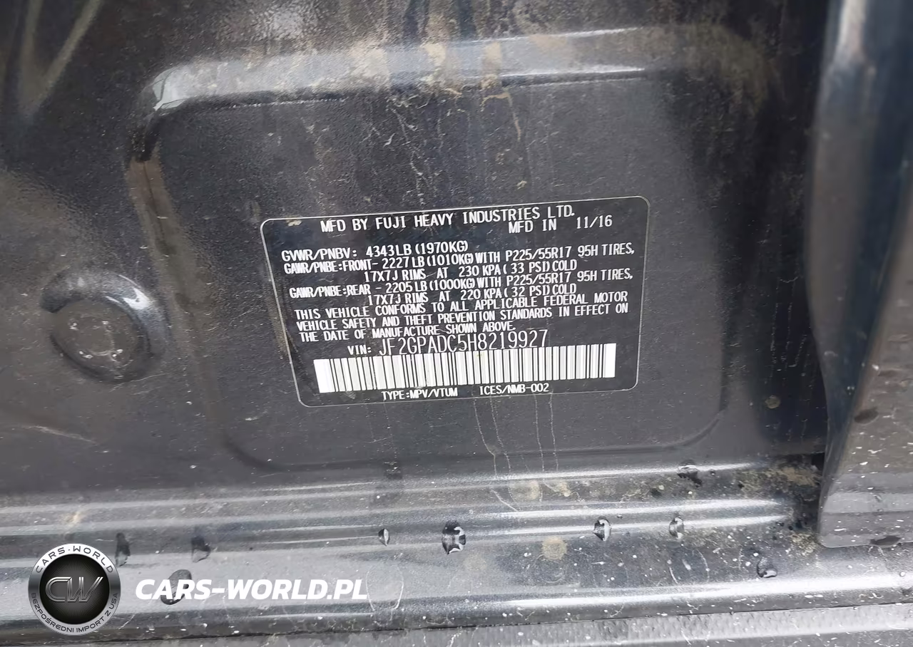 2017 Subaru Crosstrek 2.0I Premium VIN:JF2GPADC5H8219927 - 9