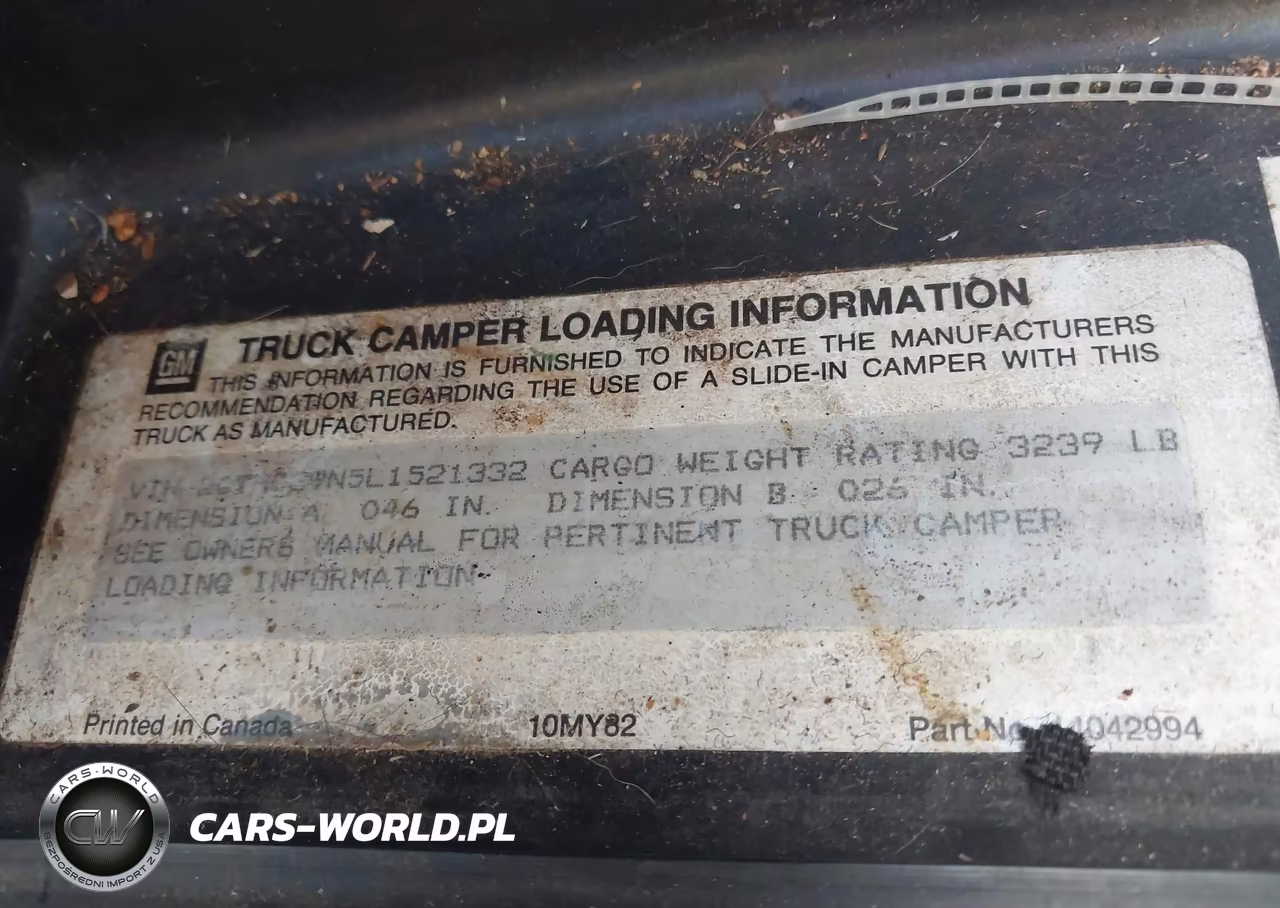 1990 GMC Sierra C3500 VIN:2GTHC39N5L1521332 - 13