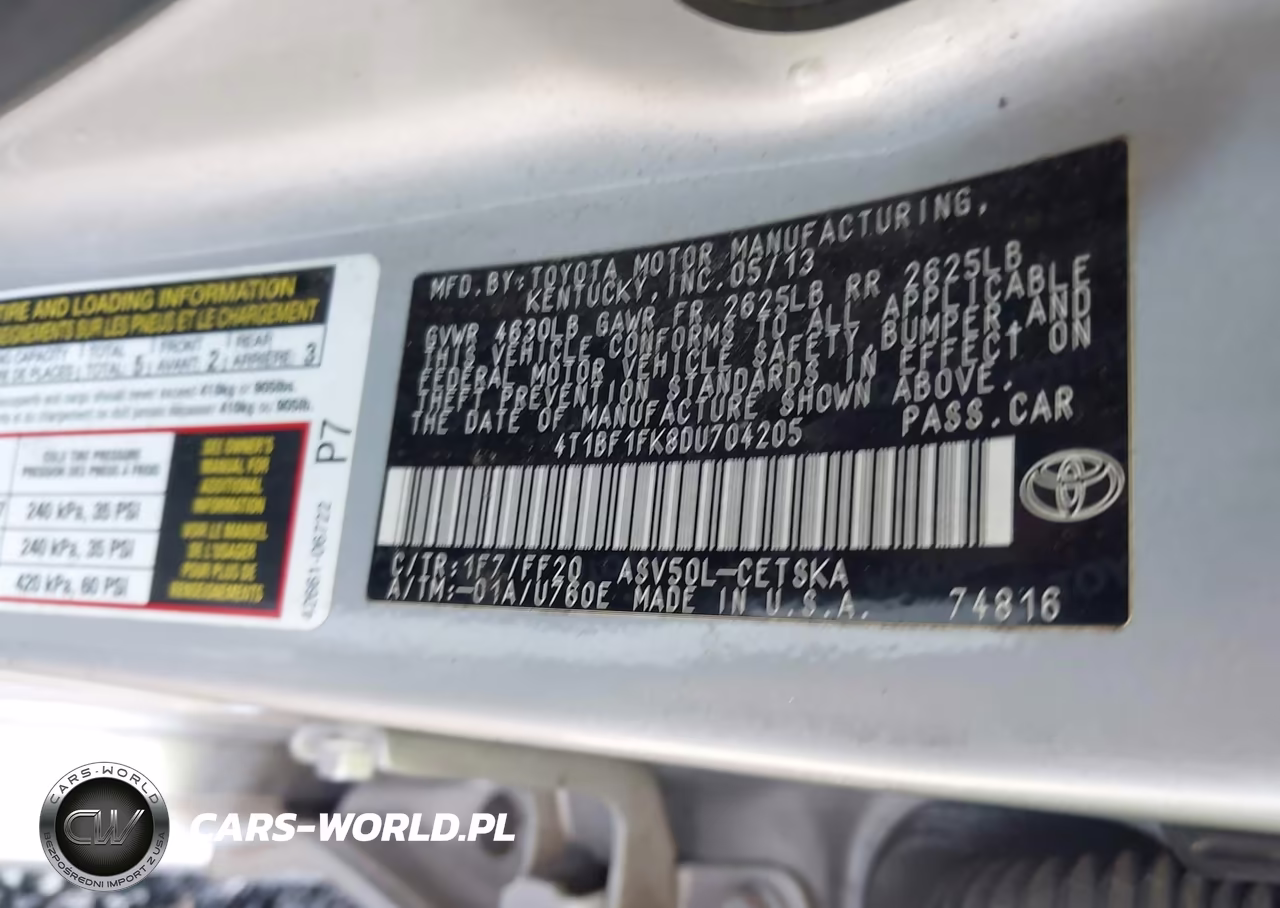 2013 Toyota Camry Se VIN:4T1BF1FK8DU704205 - 9