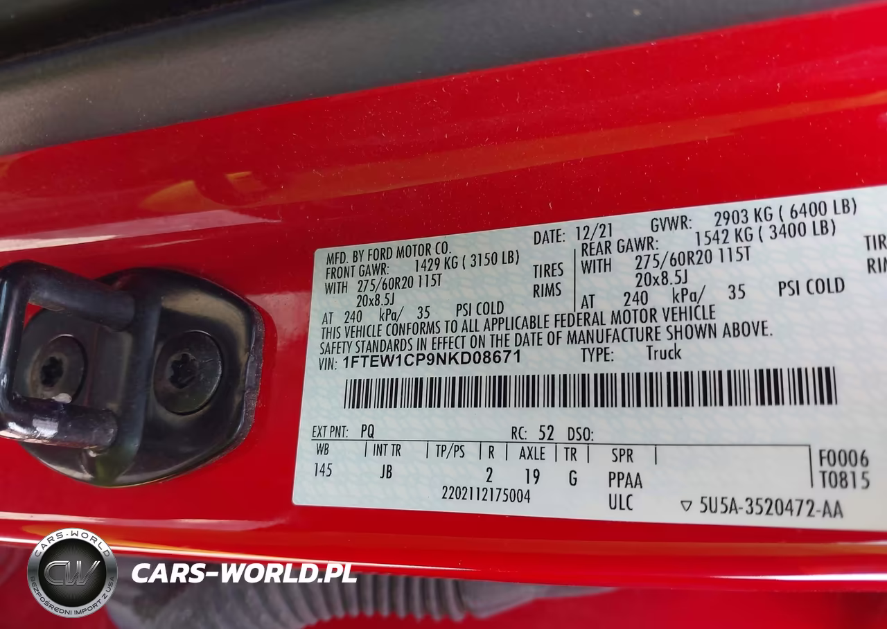 2022 Ford F-150 Xl VIN:1FTEW1CP9NKD08671 - 9