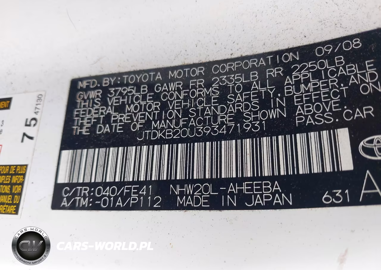2009 Toyota Prius VIN:JTDKB20U393471931 - 9