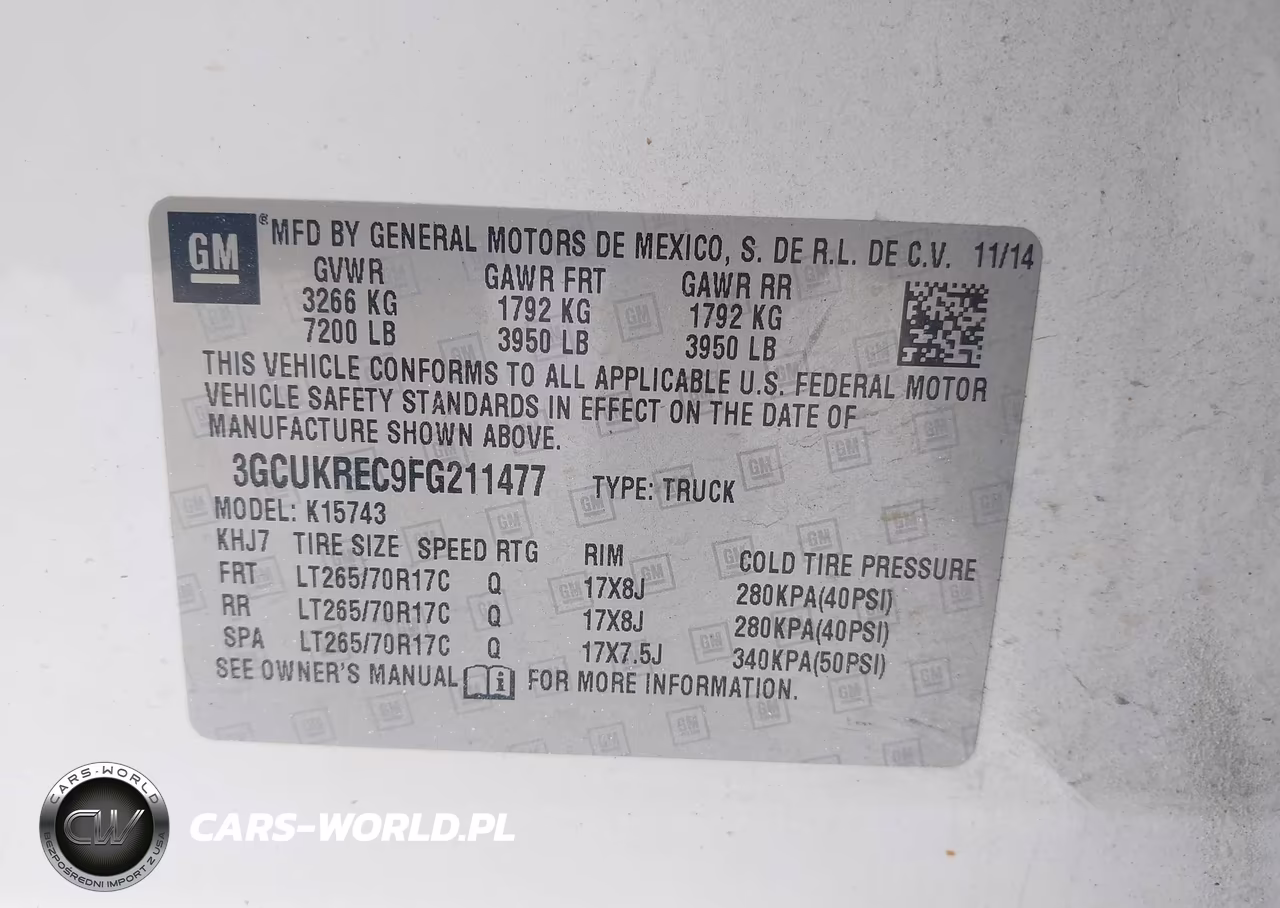 2015 Chevrolet Silverado 1500 Lt VIN:3GCUKREC9FG211477 - 9