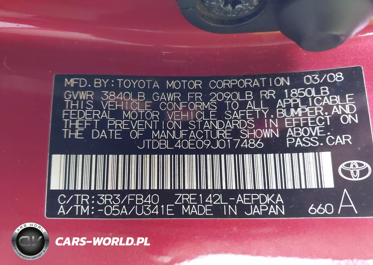 2009 Toyota Corolla Le VIN:JTDBL40E09J017486 - 9