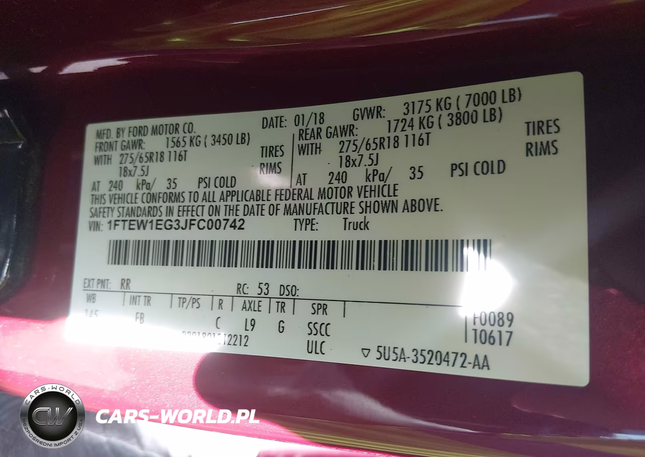 2018 Ford F-150 Xlt VIN:1FTEW1EG3JFC00742 - 9