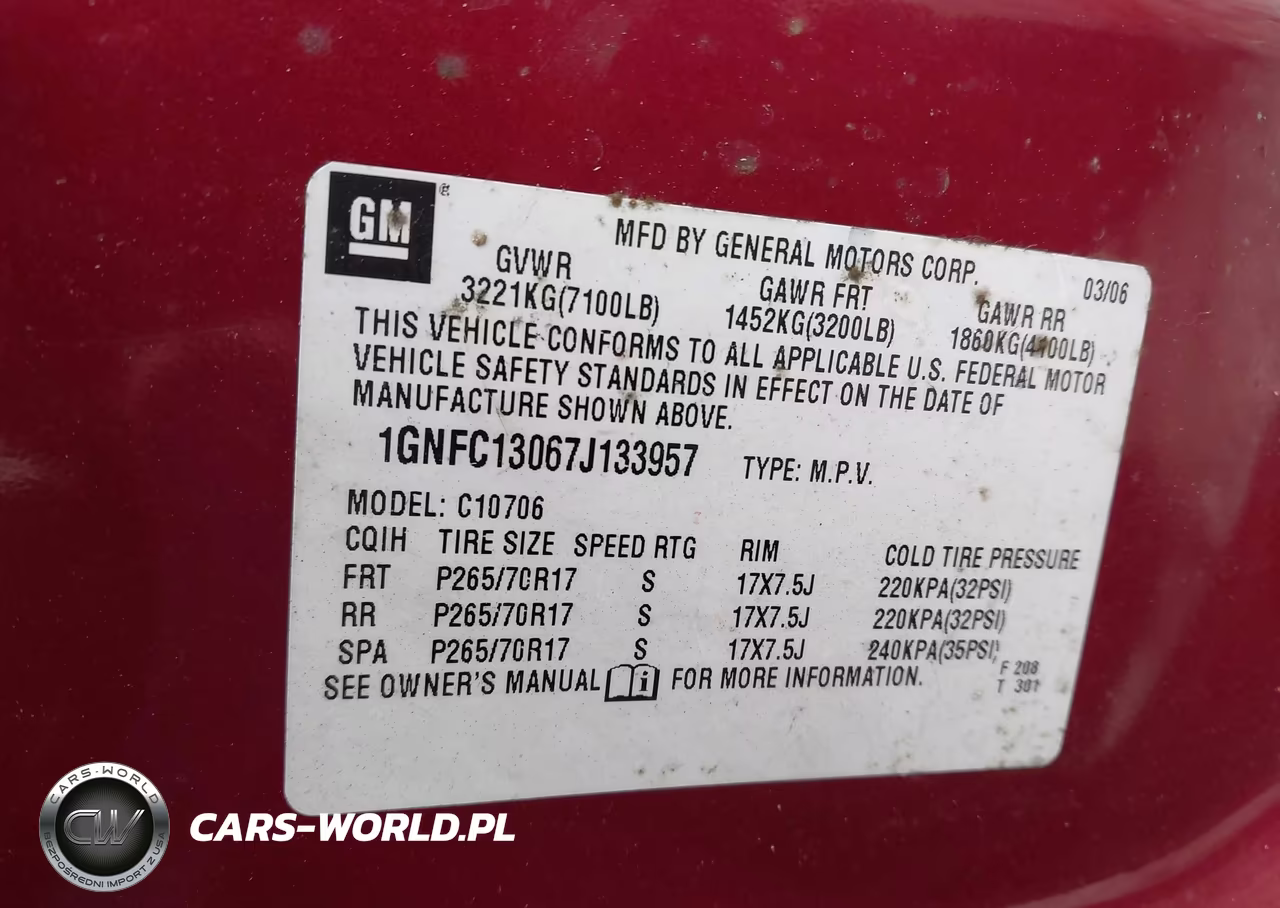 2007 Chevrolet Tahoe Ls VIN:1GNFC13067J133957 - 9