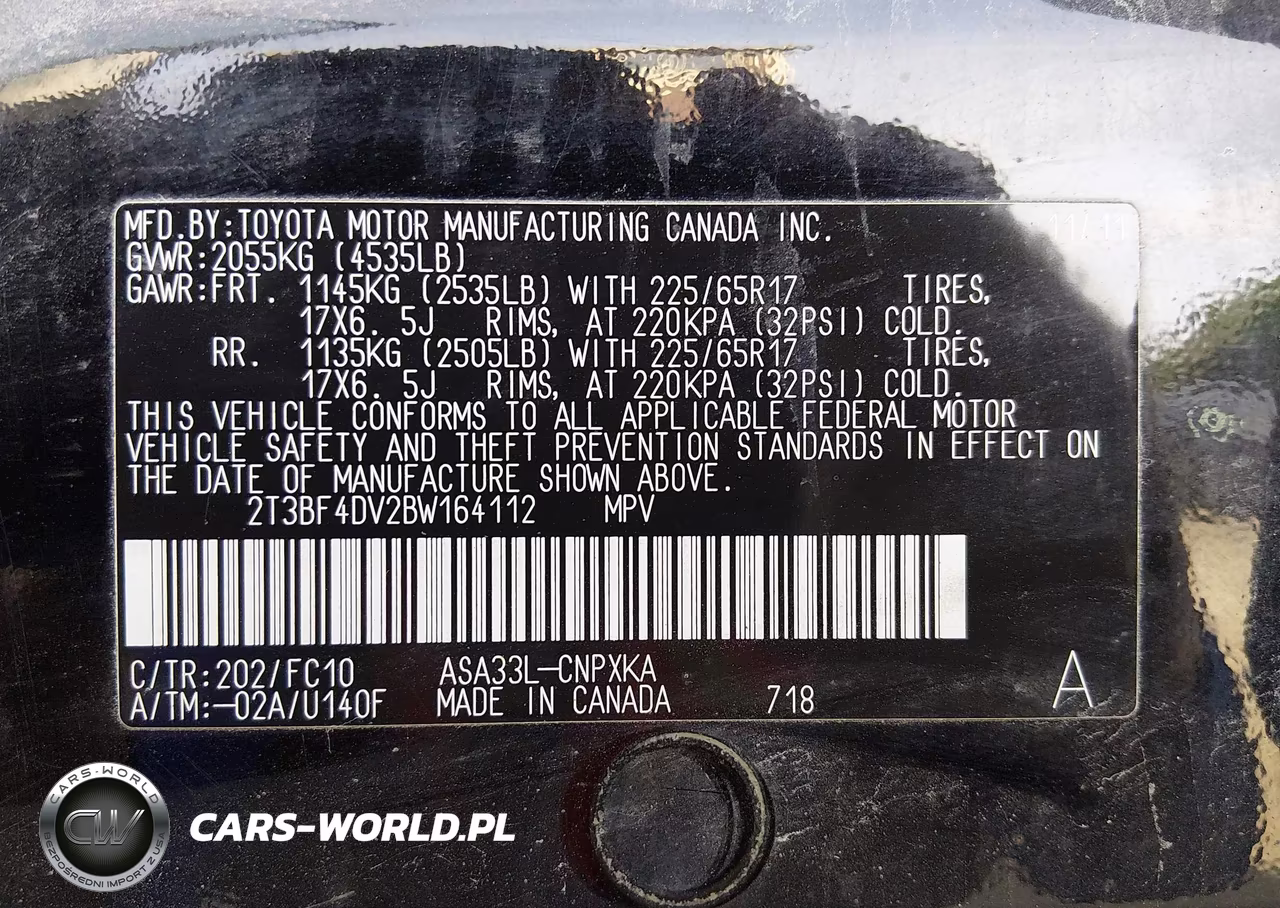 2011 Toyota Rav4 VIN:2T3BF4DV2BW164112 - 9