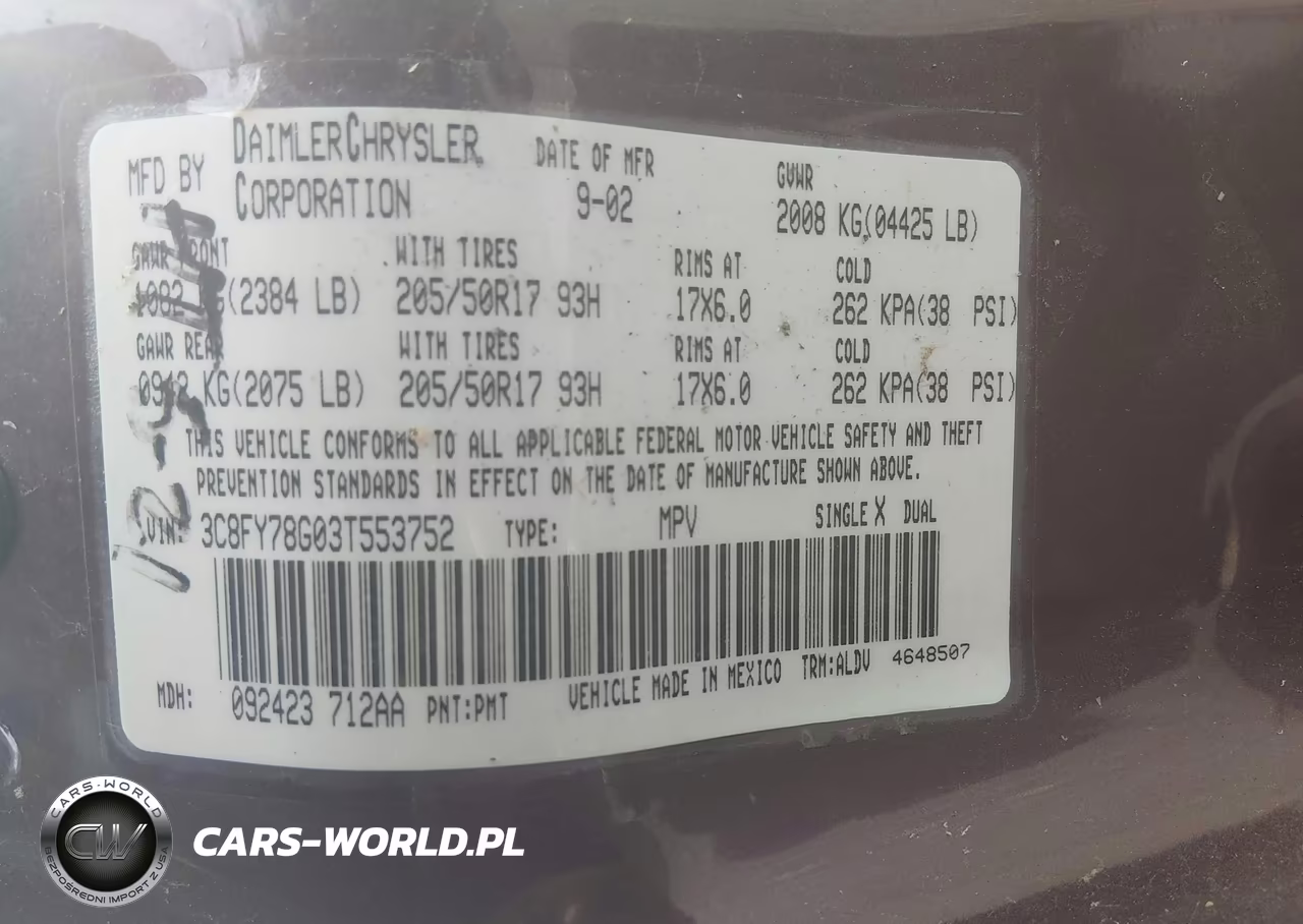 2003 Chrysler Pt Cruiser Gt VIN:3C8FY78G03T553752 - 9