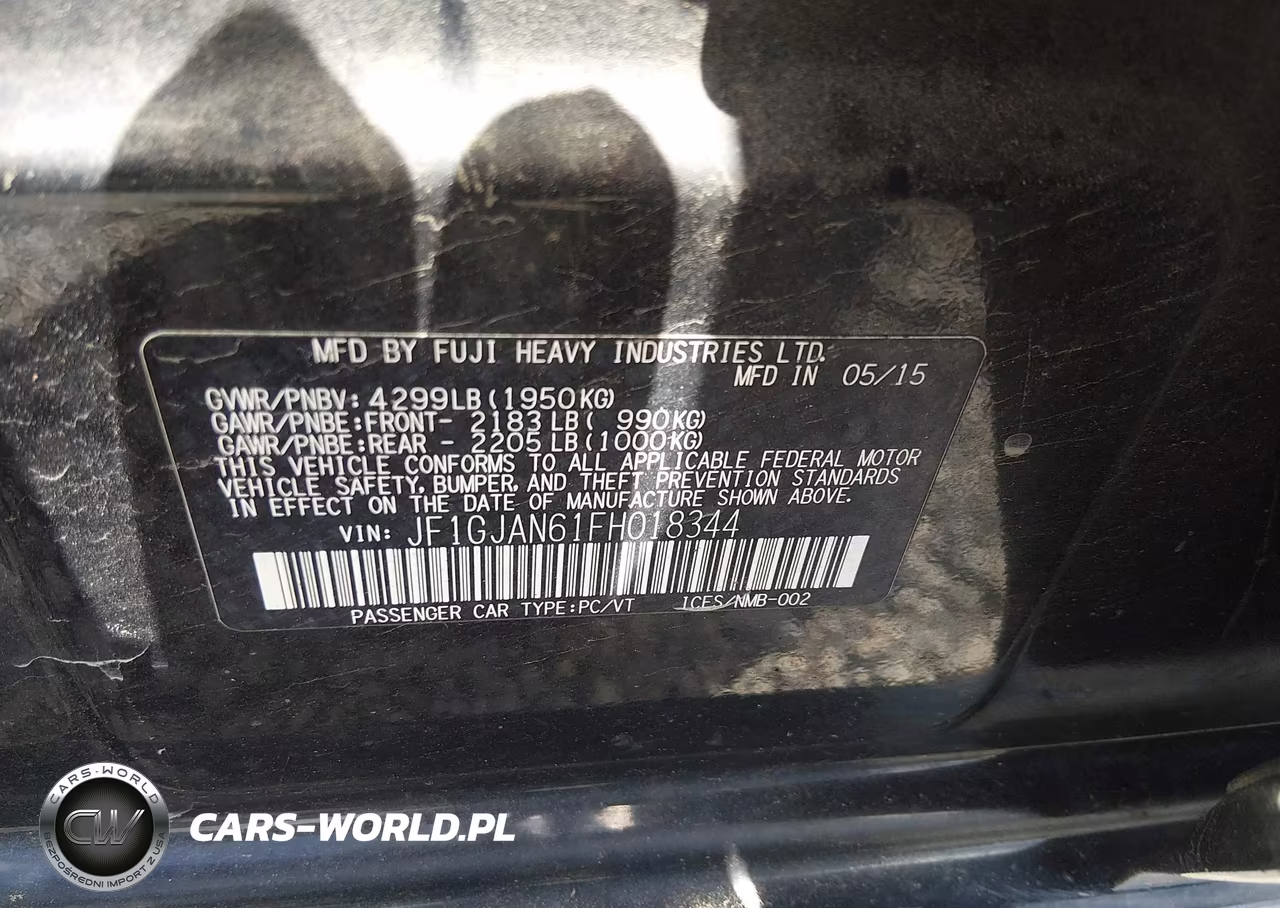 2015 Subaru Impreza 2.0I Limited VIN:JF1GJAN61FH018344 - 9