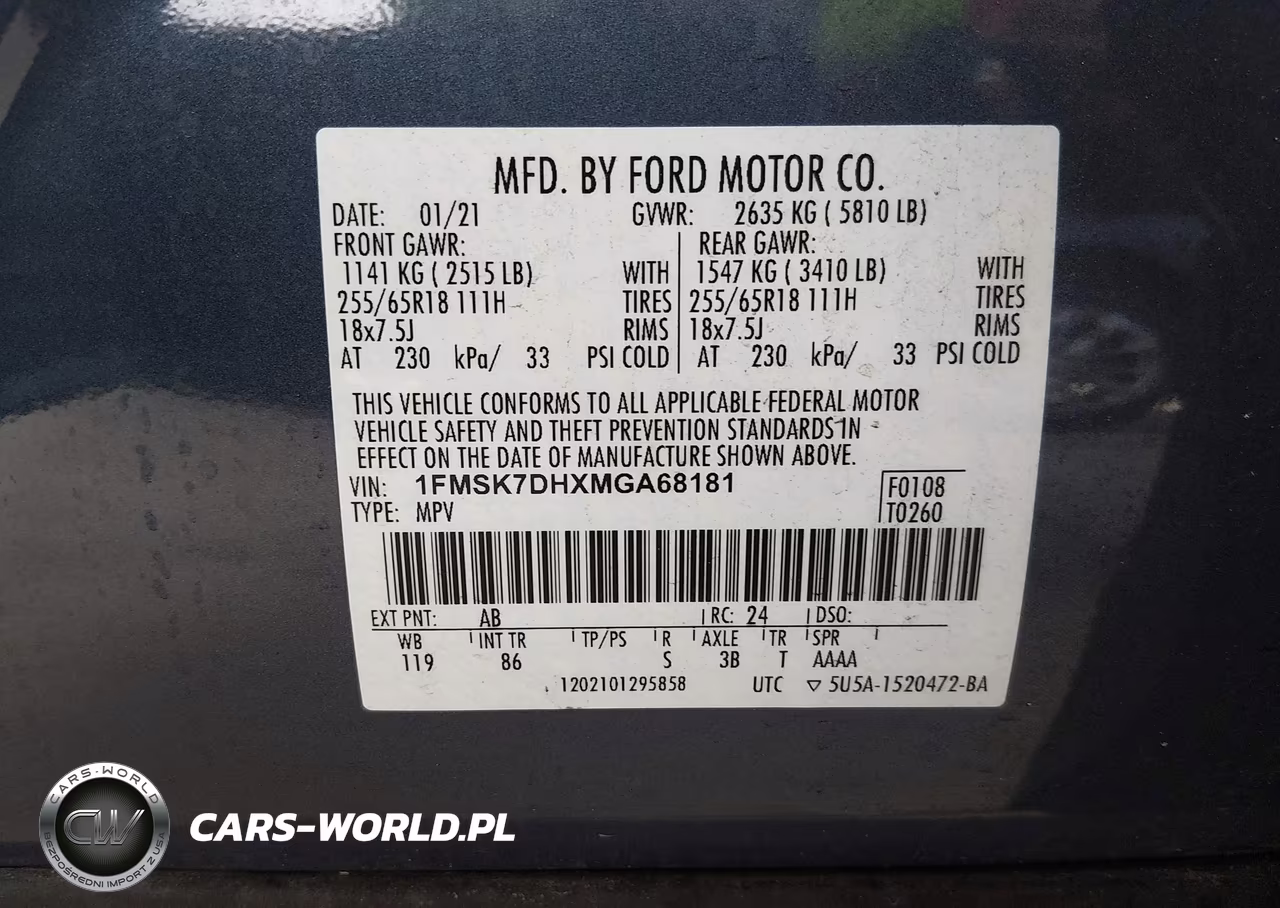 2021 Ford Explorer Xlt VIN:1FMSK7DHXMGA68181 - 9
