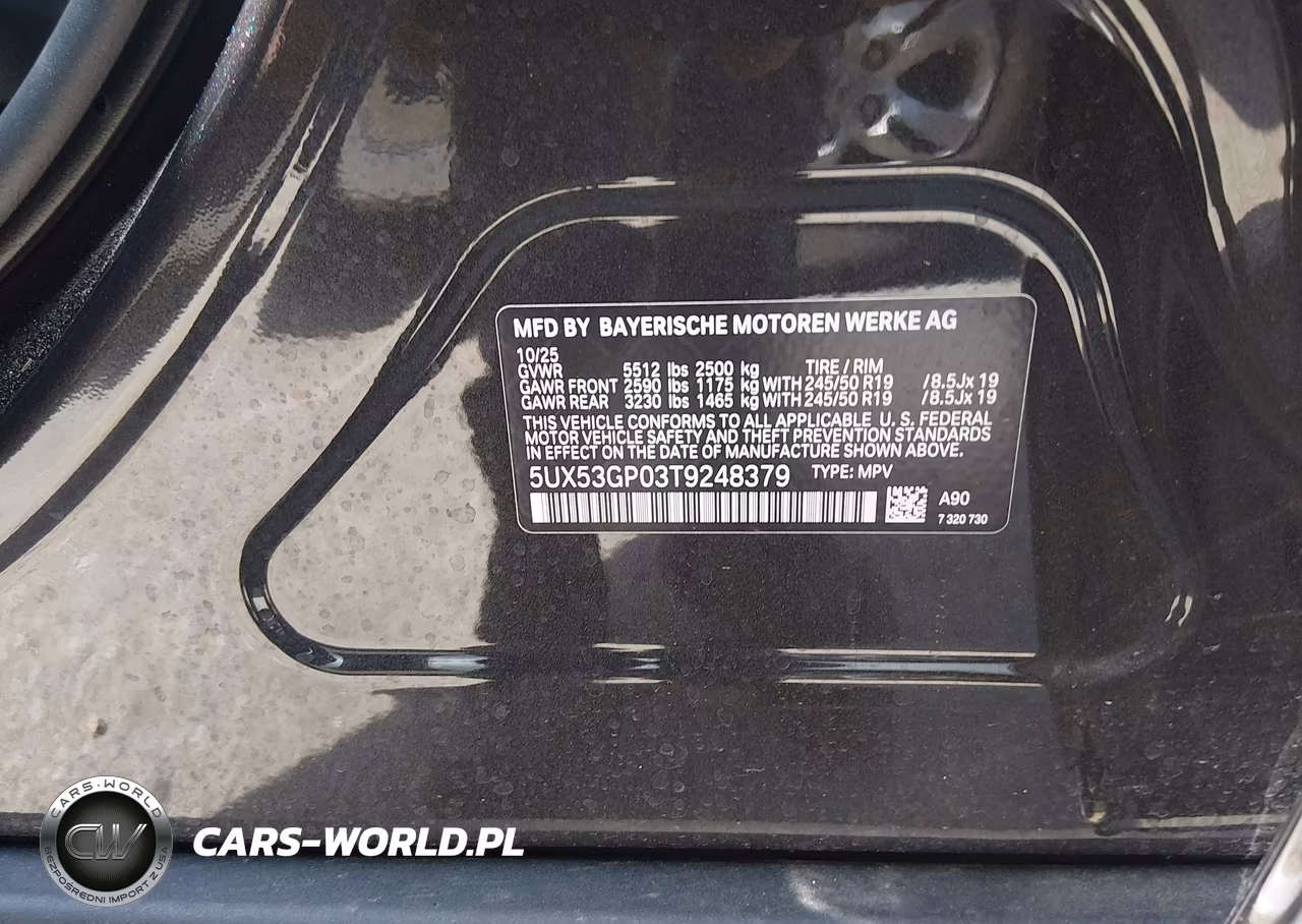 2026 BMW X3 30 xDrive VIN:5UX53GP03T9248379 - 9