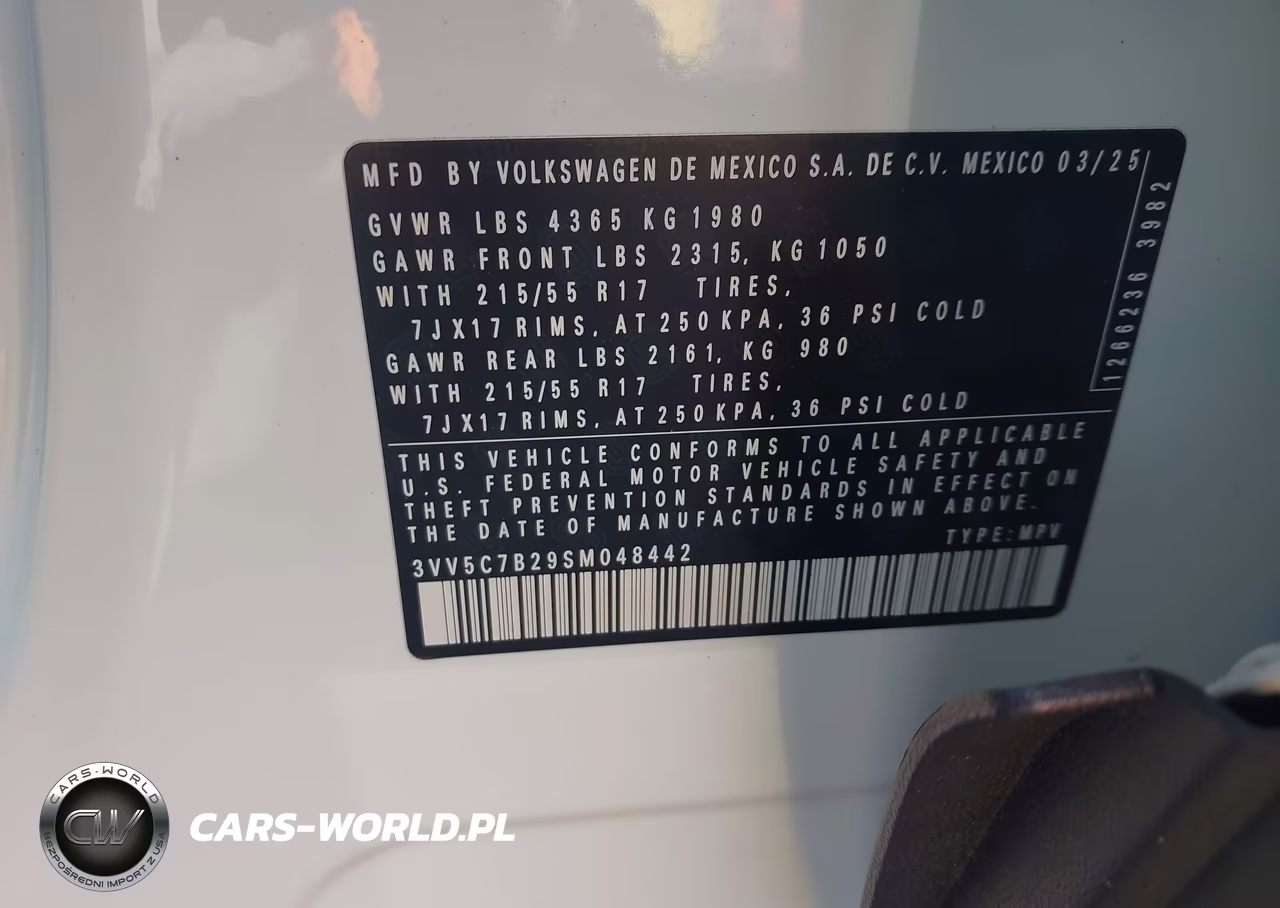 2025 Volkswagen Taos 1.5T S VIN:3VV5C7B29SM048442 - 9