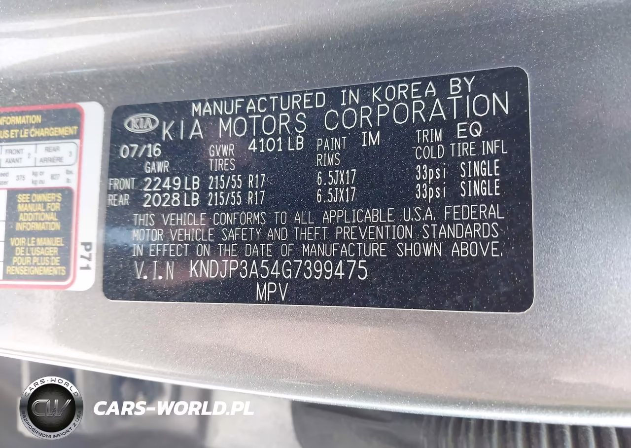 2016 Kia Soul + VIN:KNDJP3A54G7399475 - 9