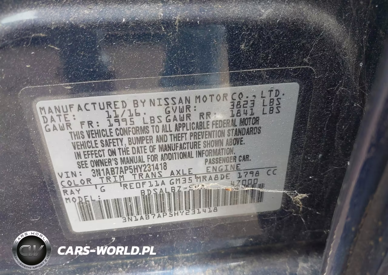 2017 Nissan Sentra S VIN:3N1AB7AP5HY231418 - 9