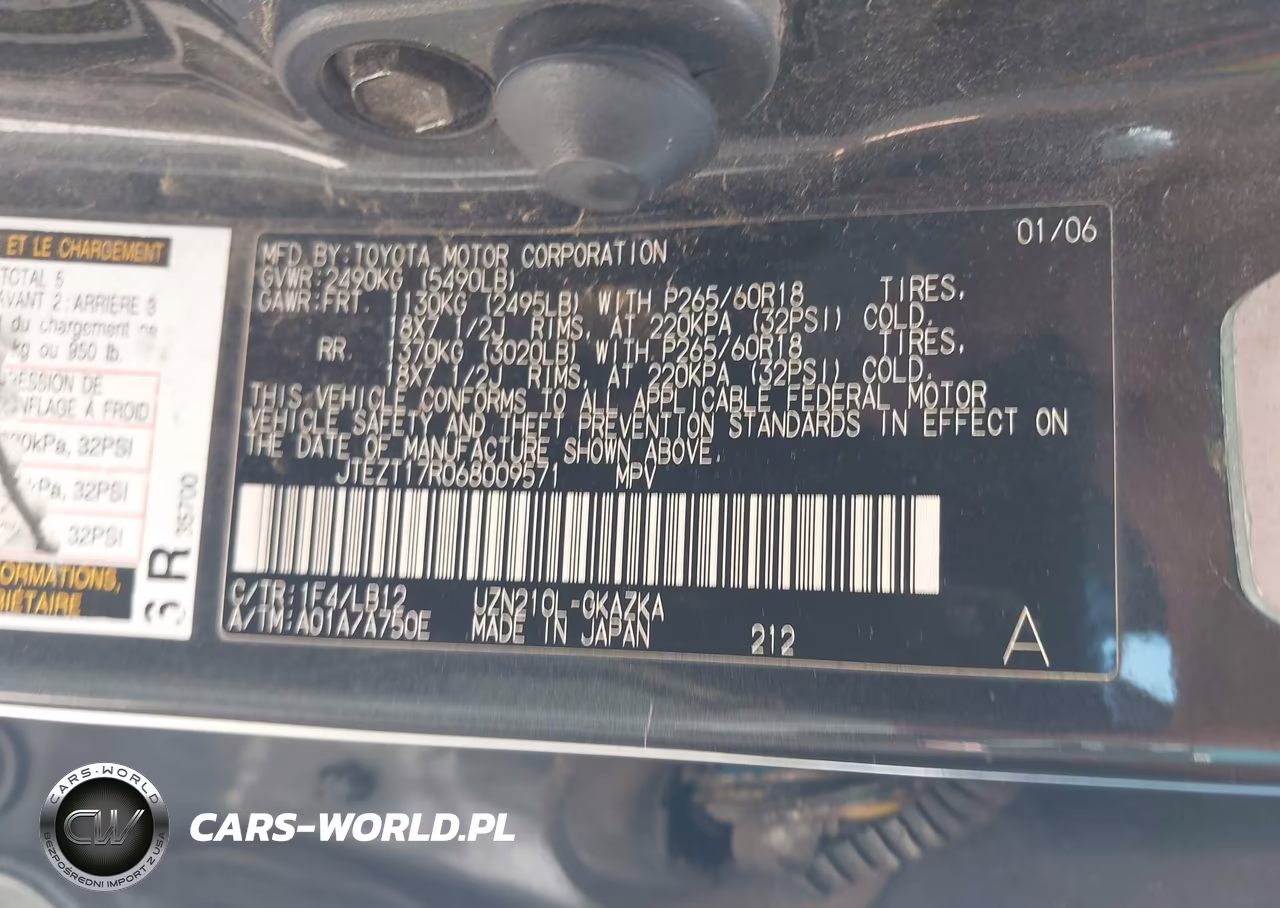 2006 Toyota 4Runner Limited V8 VIN:JTEZT17R068009571 - 9