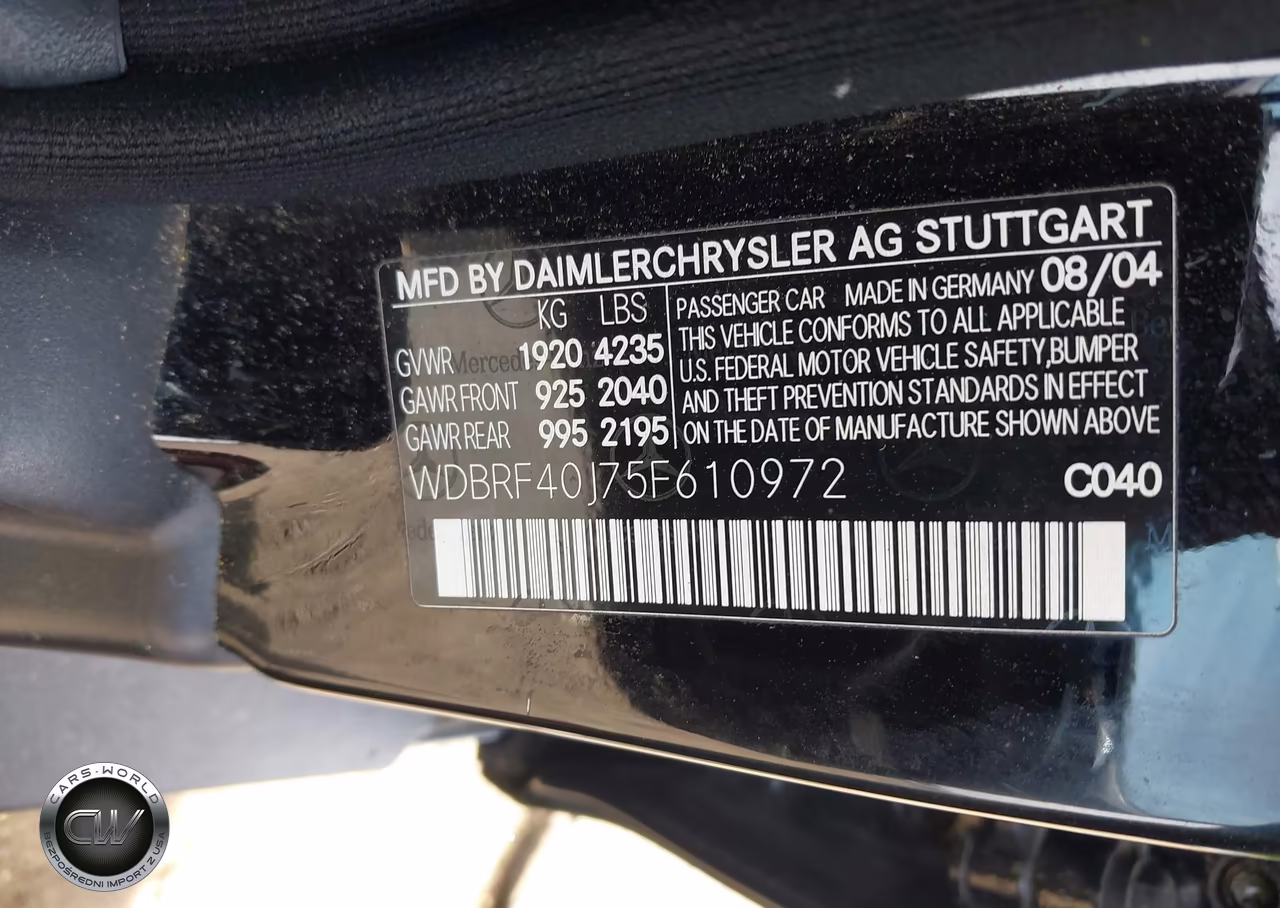 2005 Mercedes-Benz C 230 Kompressor Sport VIN:WDBRF40J75F610972 - 9