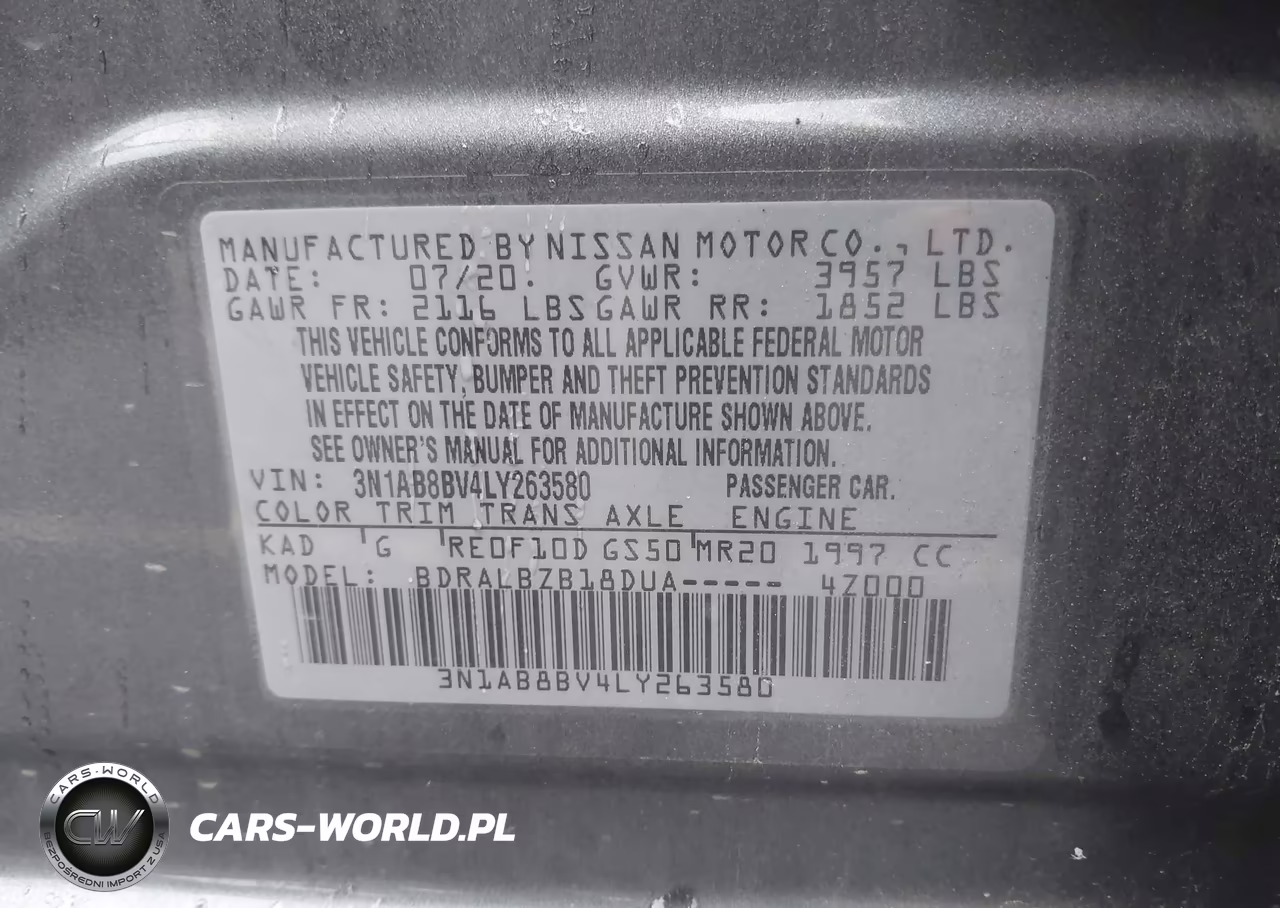 2020 Nissan Sentra S Xtronic Cvt VIN:3N1AB8BV4LY263580 - 9