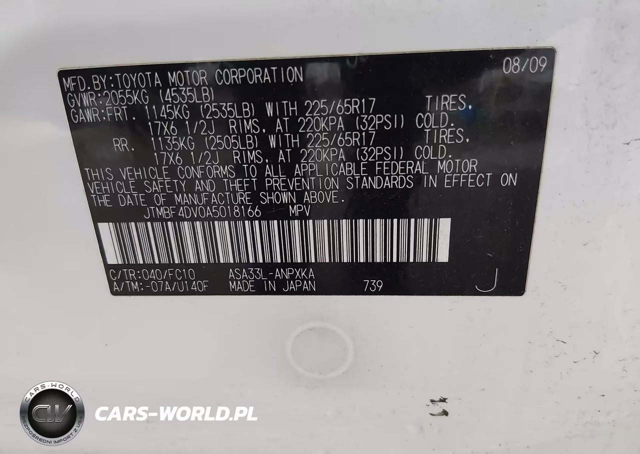 2010 Toyota Rav4 VIN:JTMBF4DV0A5018166 - 9