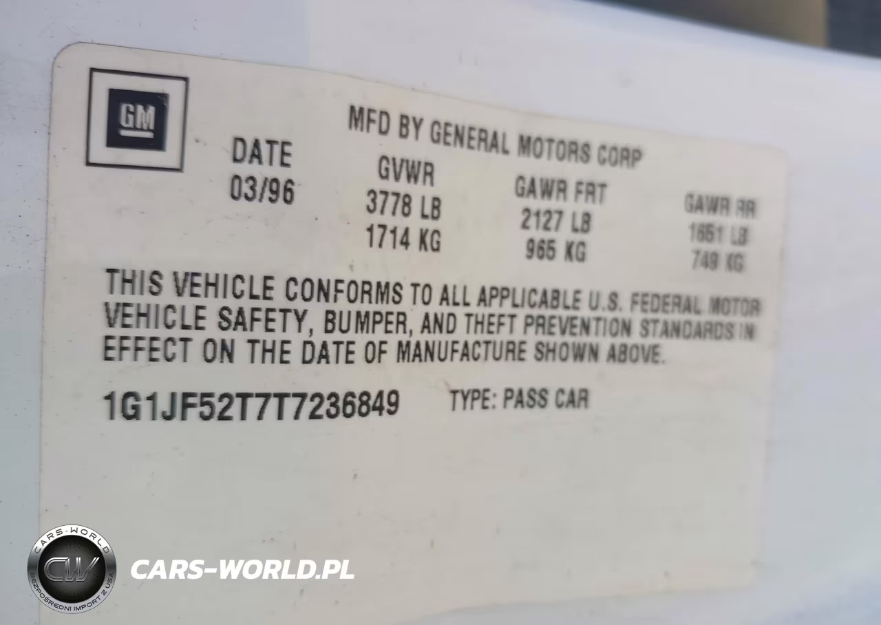 1996 Chevrolet Cavalier Ls VIN:1G1JF52T7T7236849 - 9