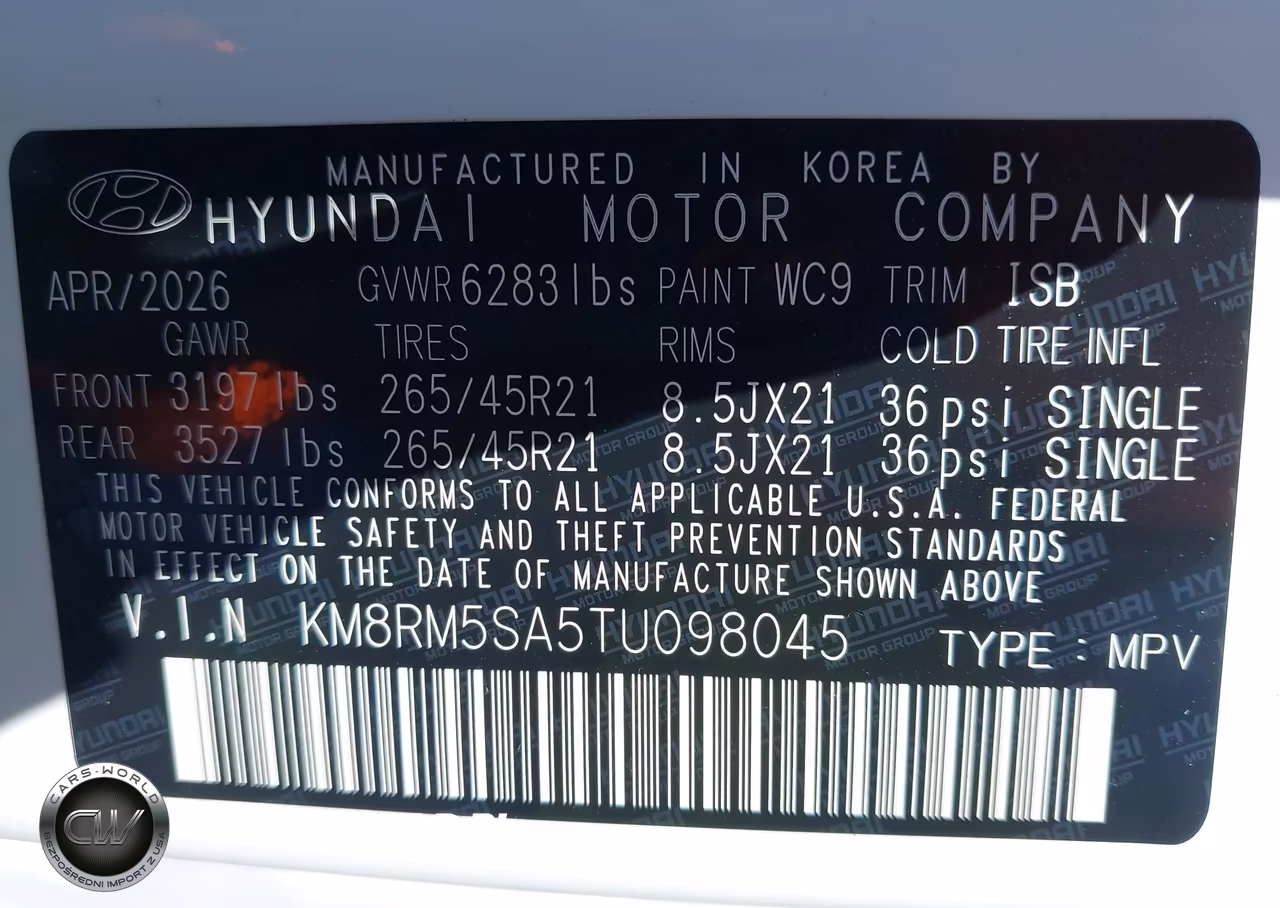 2026 Hyundai Palisade Hev Calligraphy VIN:KM8RM5SA5TU098045 - 9
