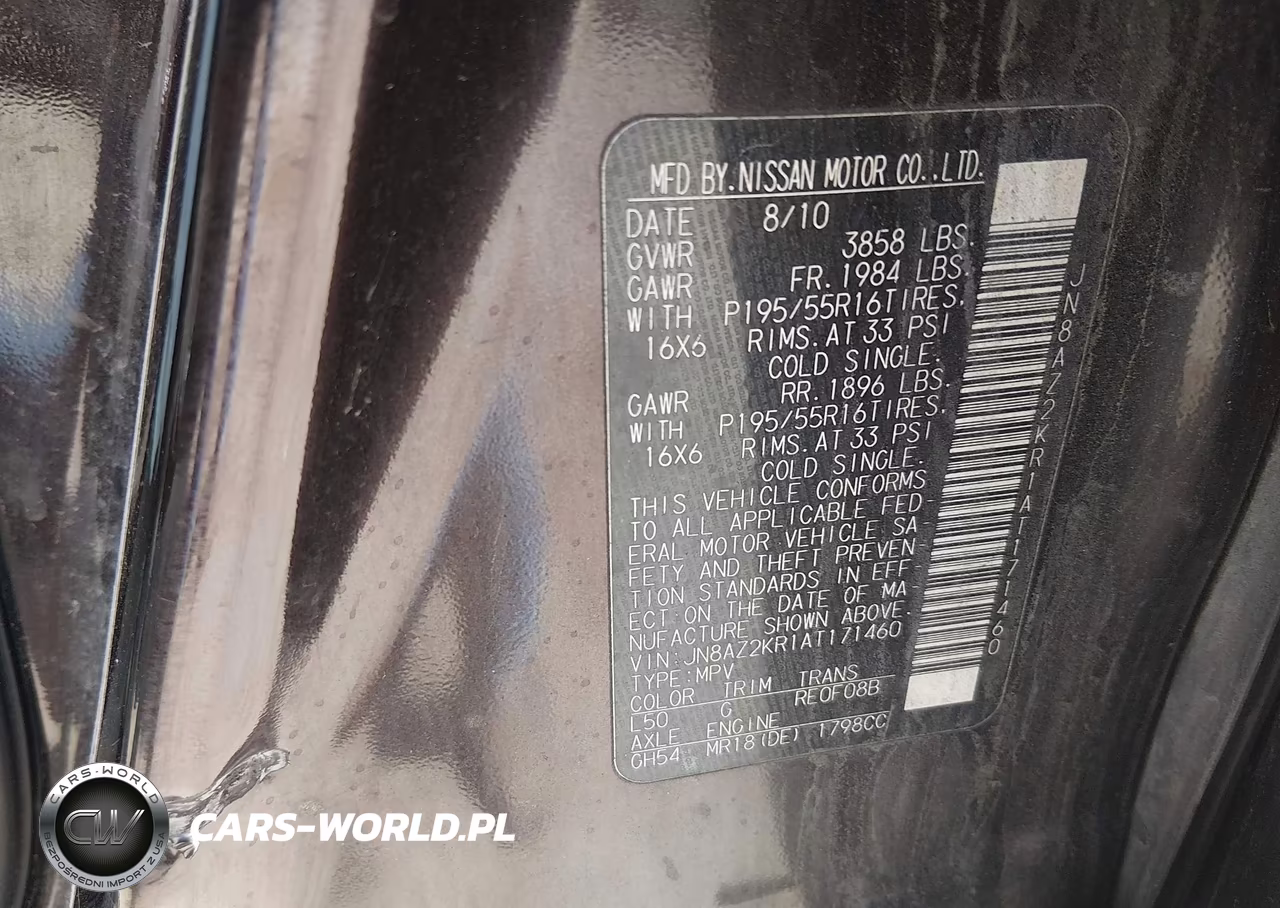 2010 Nissan Cube 1.8Sl VIN:JN8AZ2KR1AT171460 - 9