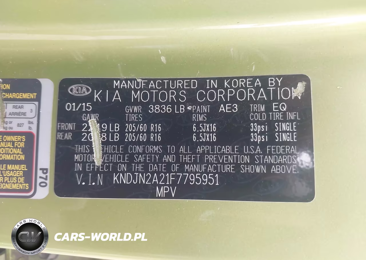 2015 Kia Soul VIN:KNDJN2A21F7795951 - 9