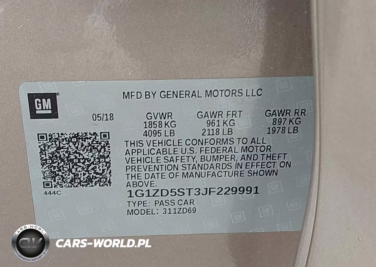 2018 Chevrolet Malibu Lt VIN:1G1ZD5ST3JF229991 - 9