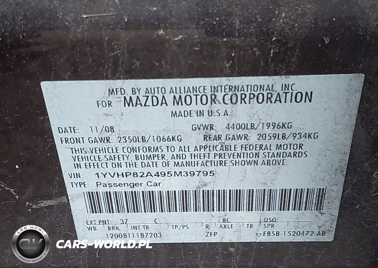 2009 Mazda Mazda6 I Touring VIN:1YVHP82A495M39795 - 9