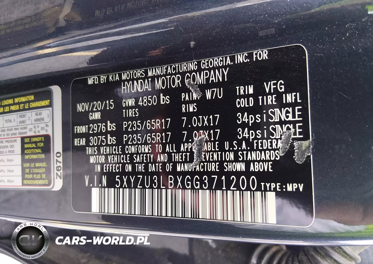 2016 Hyundai Santa Fe Sport 2.4L VIN:5XYZU3LBXGG371200 - 9