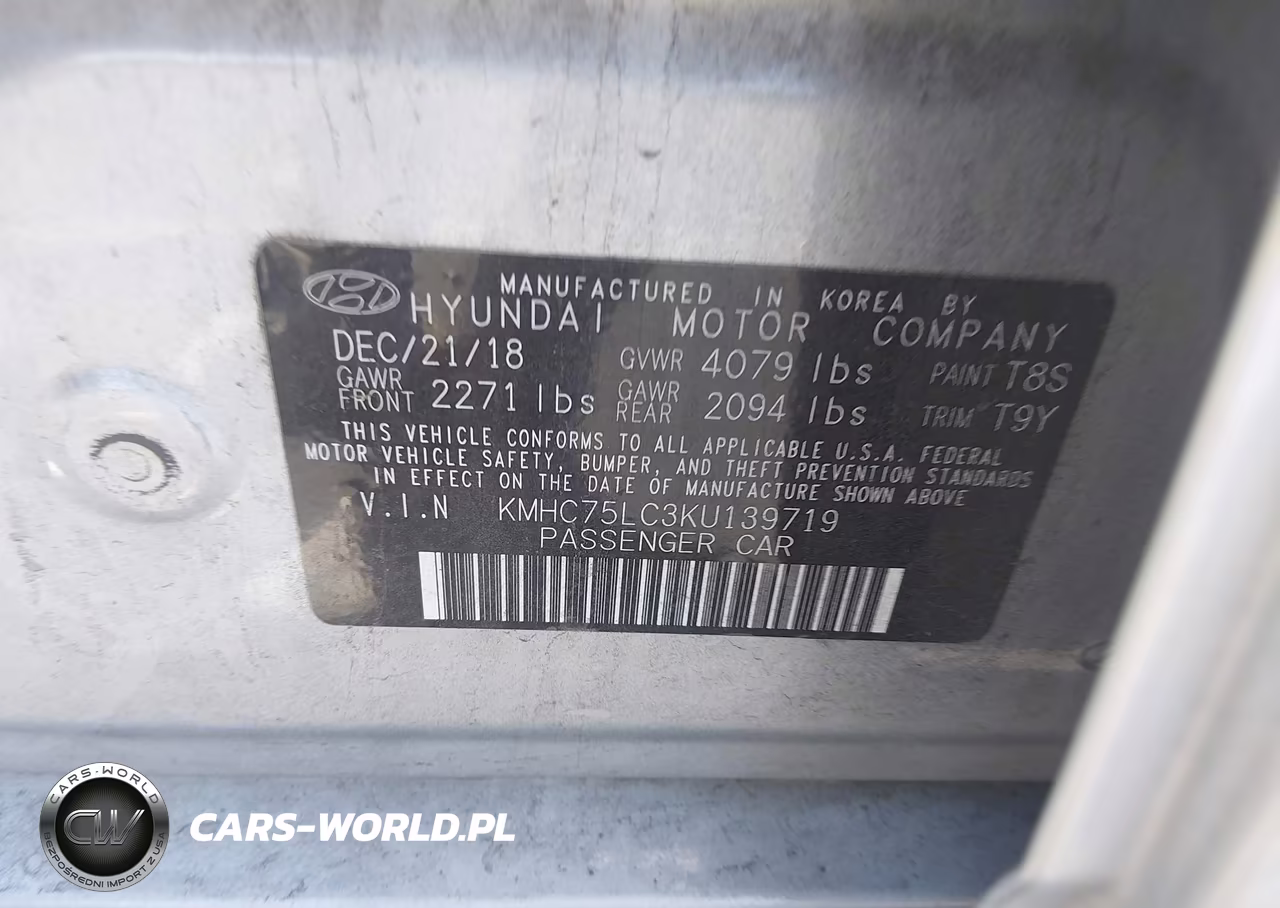 2019 Hyundai Ioniq Hybrid Sel VIN:KMHC75LC3KU139719 - 9