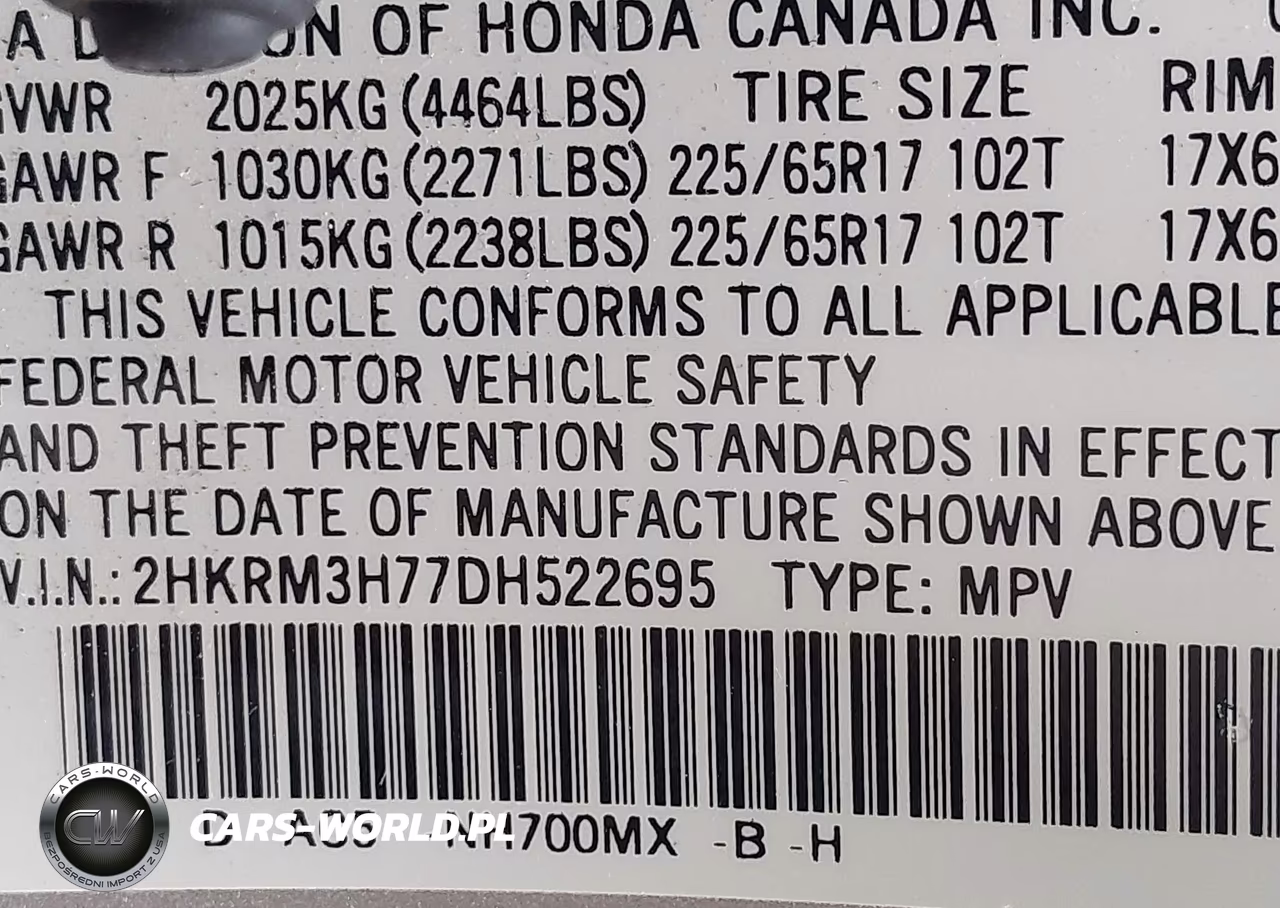 2013 Honda Cr-V Ex-L VIN:2HKRM3H77DH522695 - 9