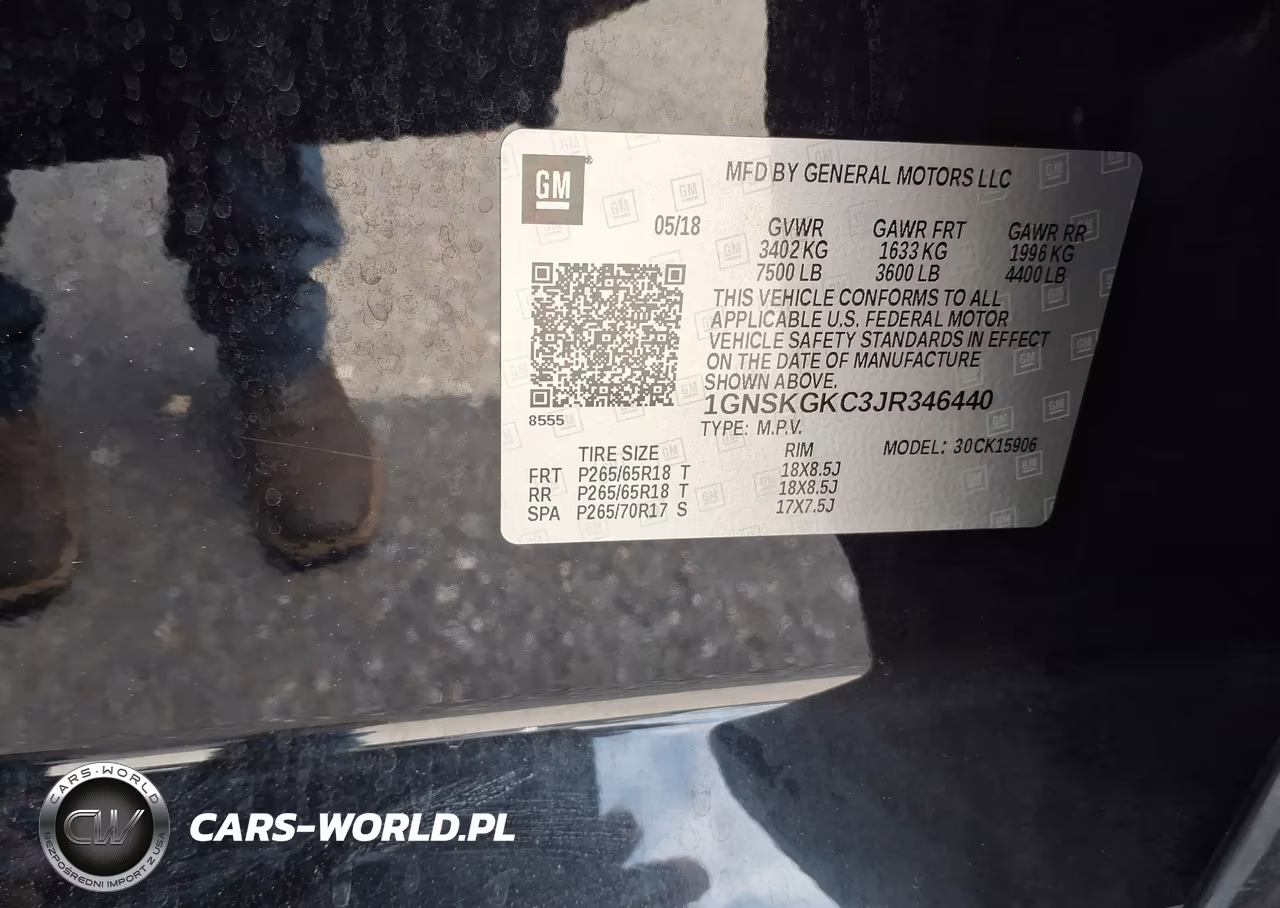2018 Chevrolet Suburban Ls VIN:1GNSKGKC3JR346440 - 9