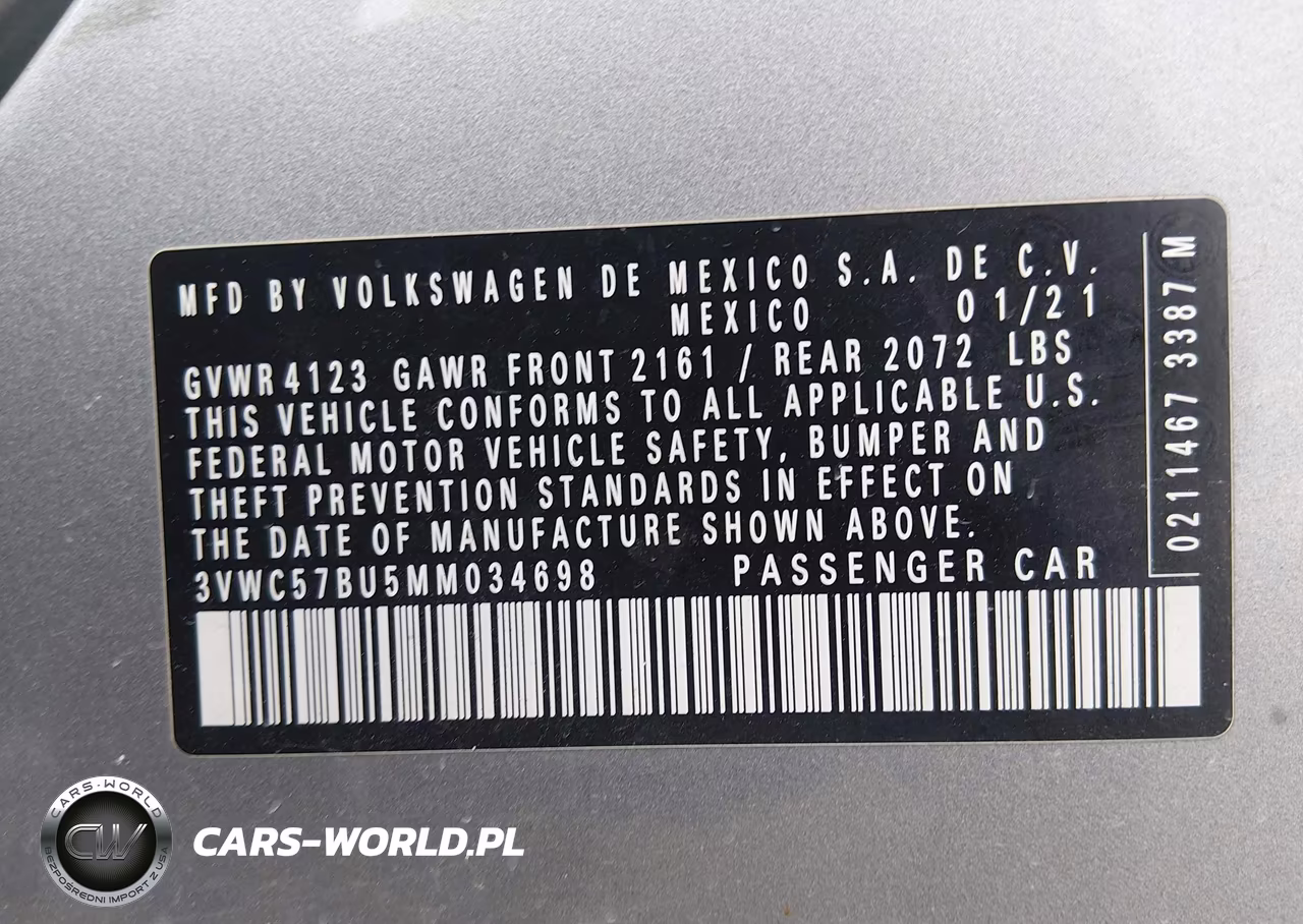 2021 Volkswagen Jetta 1.4T R-Line-1.4T S-1.4T Se VIN:3VWC57BU5MM034698 - 9