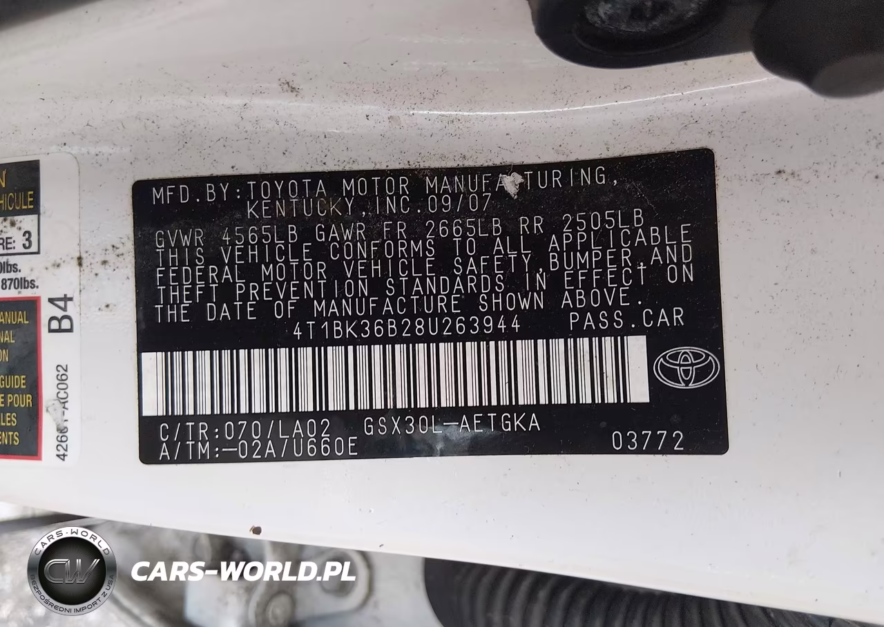 2008 Toyota Avalon Xls VIN:4T1BK36B28U263944 - 9