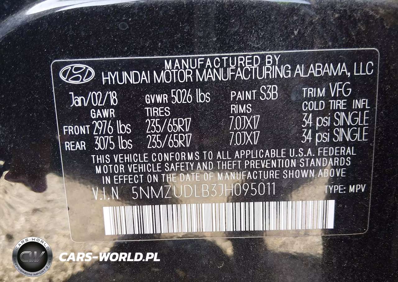 2018 Hyundai Santa Fe Sport 2.4L VIN:5NMZUDLB3JH095011 - 9