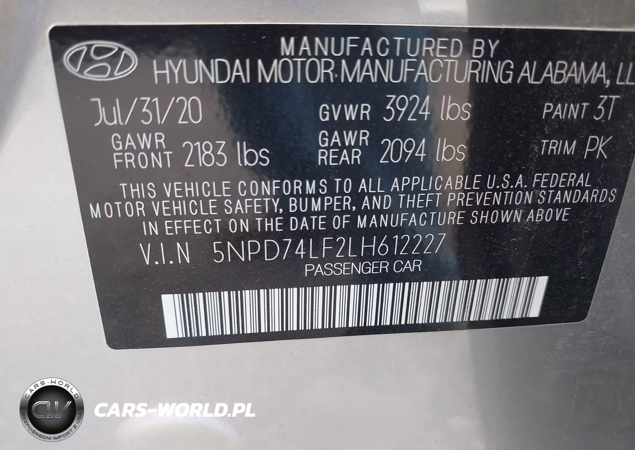 2020 Hyundai Elantra Se VIN:5NPD74LF2LH612227 - 9